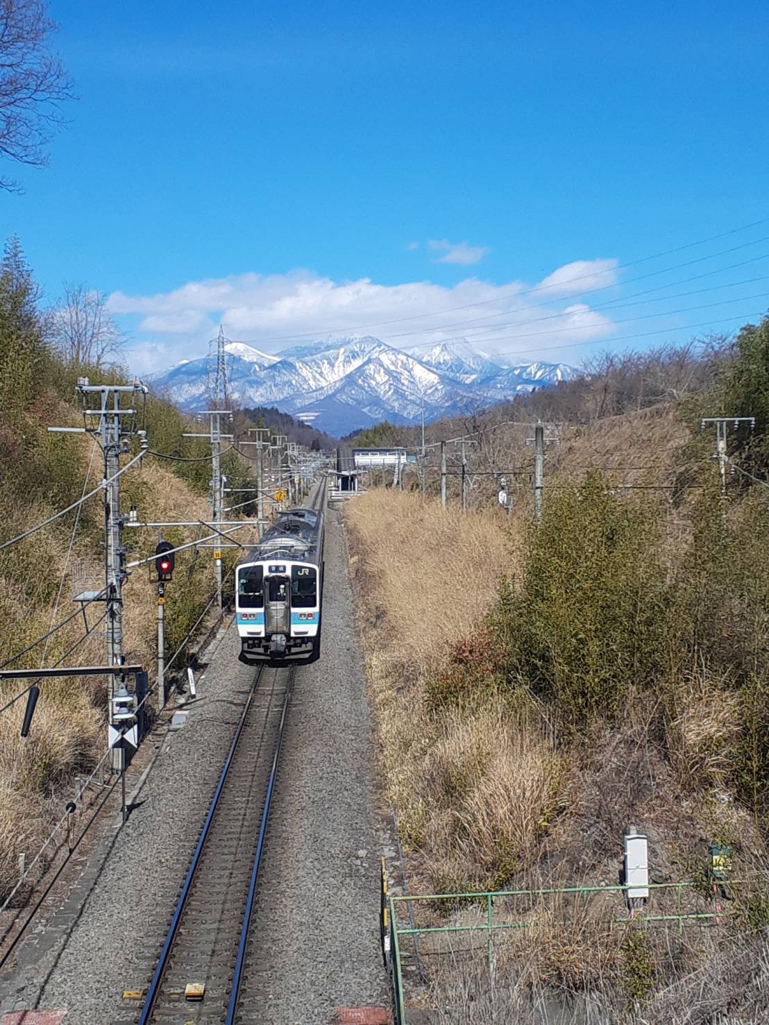 穴山駅から八ヶ岳