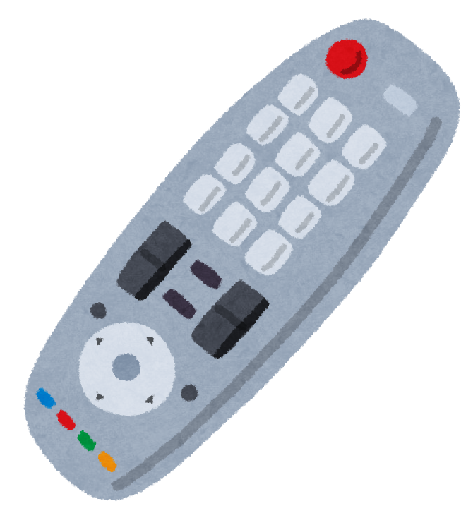 テレビのリモコンのイラスト