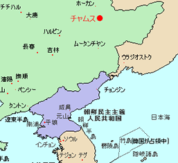チャムス市を示している地図