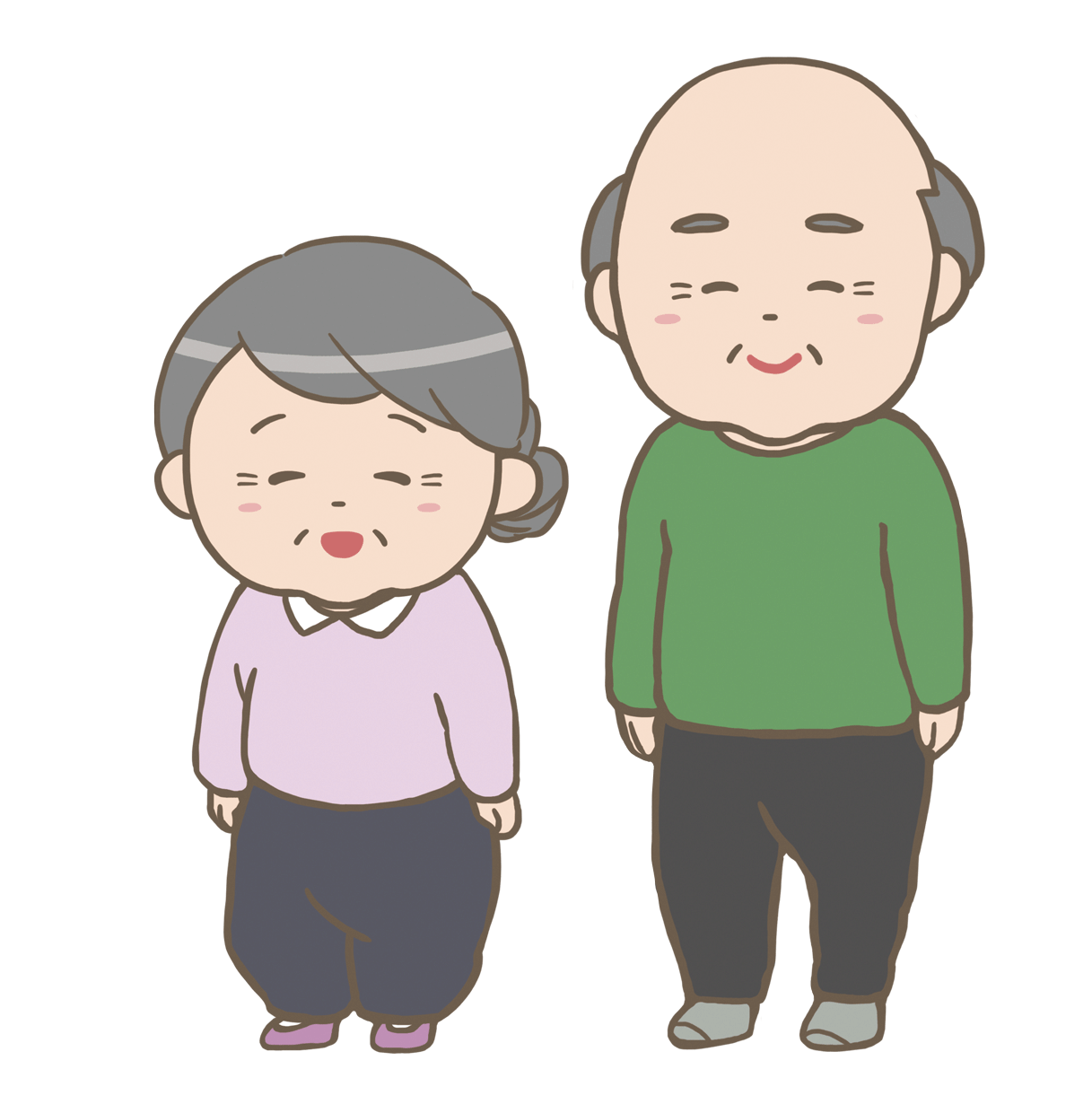 微笑む高齢者