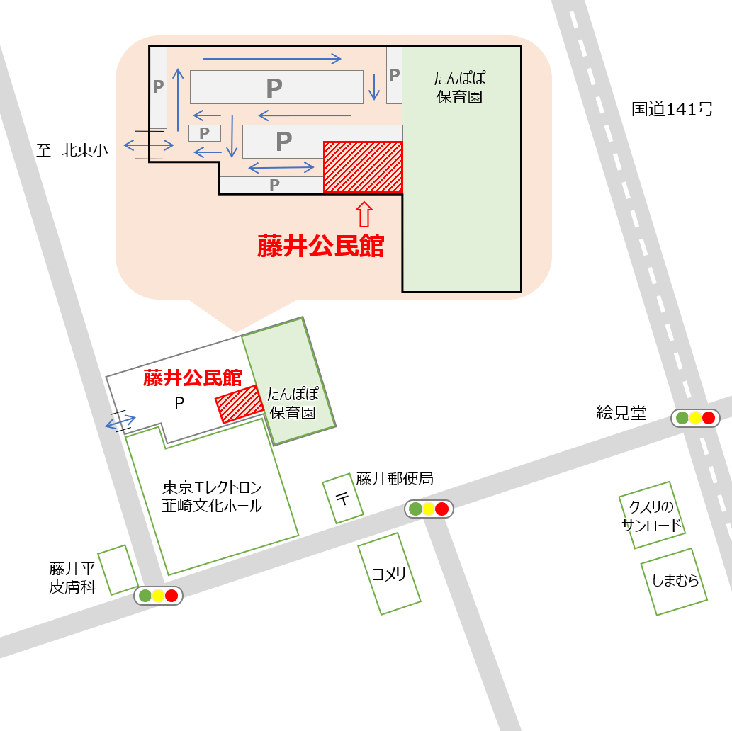 藤井公民館地図