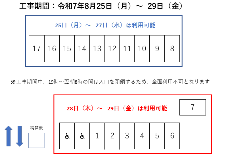 工事期間利用可能エリア