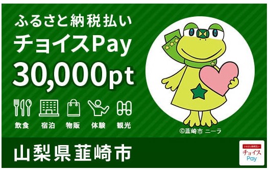 チョイスPay、飲食、宿泊、物販、体験、観光に使える30000円分