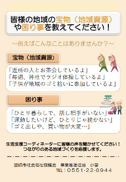 地域資源や困りごと